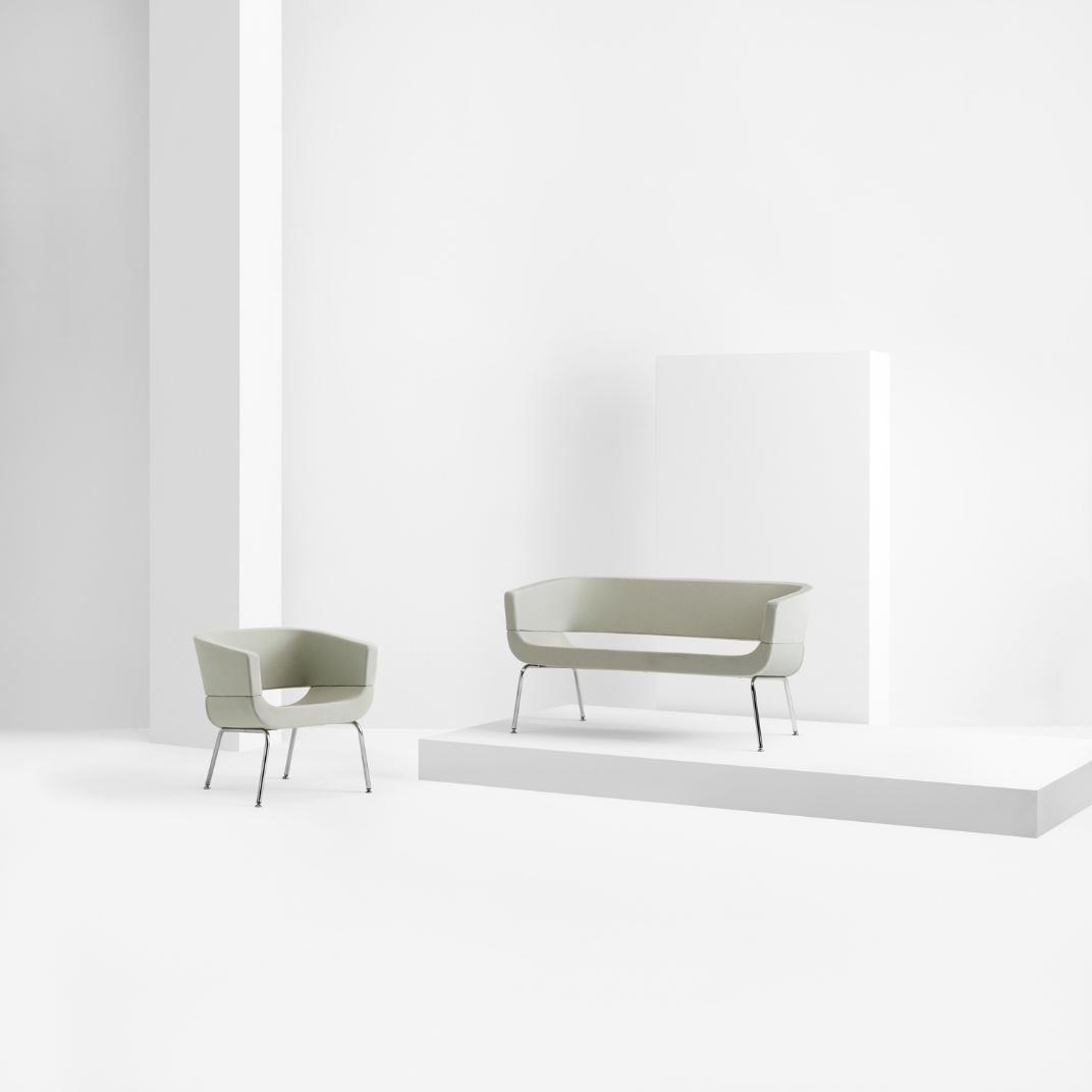 A822 - Allermuir Lola Sofa With Tubular Frame