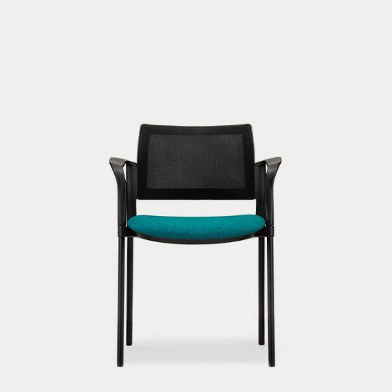 KM8A Kyos Mesh With Arms 4 Legs Upholstered Seat