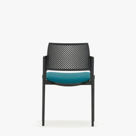 KS2 Kyos No Arms 4 Legs Plastic Back and Upholstered Seat