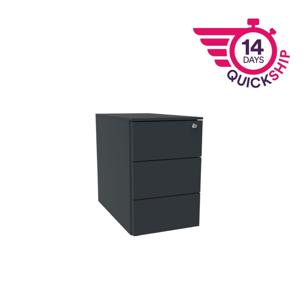 PD3U55RW57 - 3 drawer standard mobile pedestal with 1 filing and 2 personal drawers
