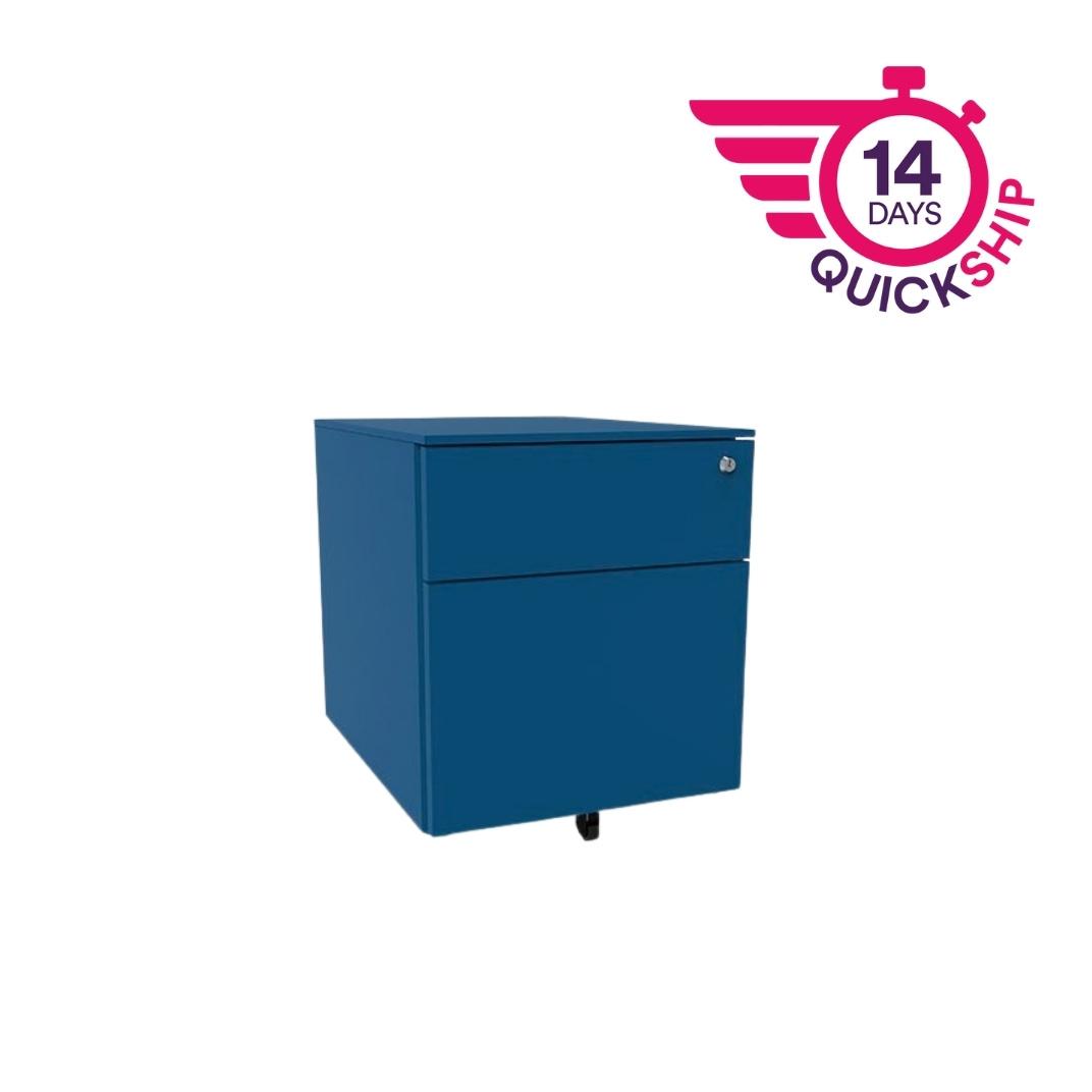 PDUD55SD - 2 drawer low standard mobile pedestal with 1 filing and 1 personal drawers