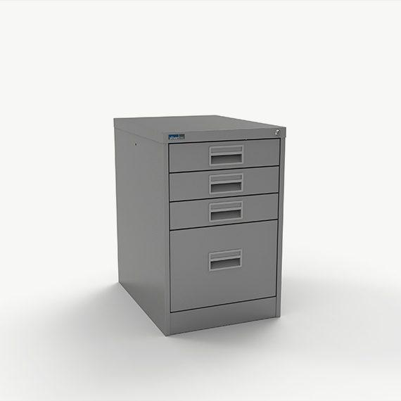 Filing Cabinet - One Filing + Three Storage Drawers
