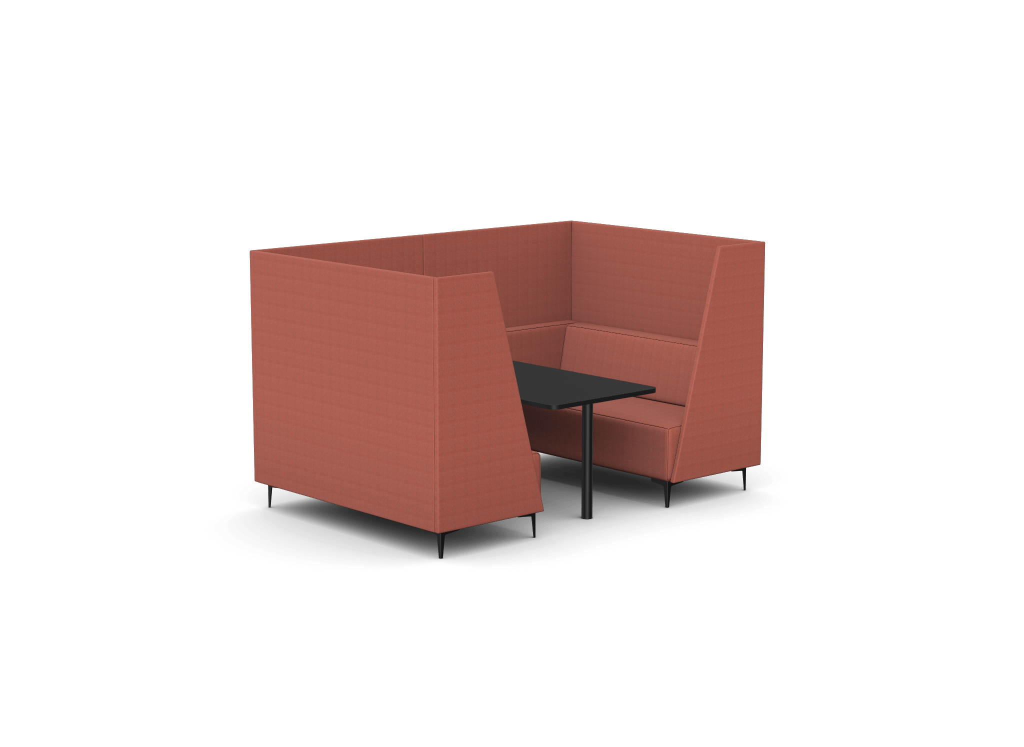 OB-SL-C11 Four Seat High Back Enclosed Booth With Table