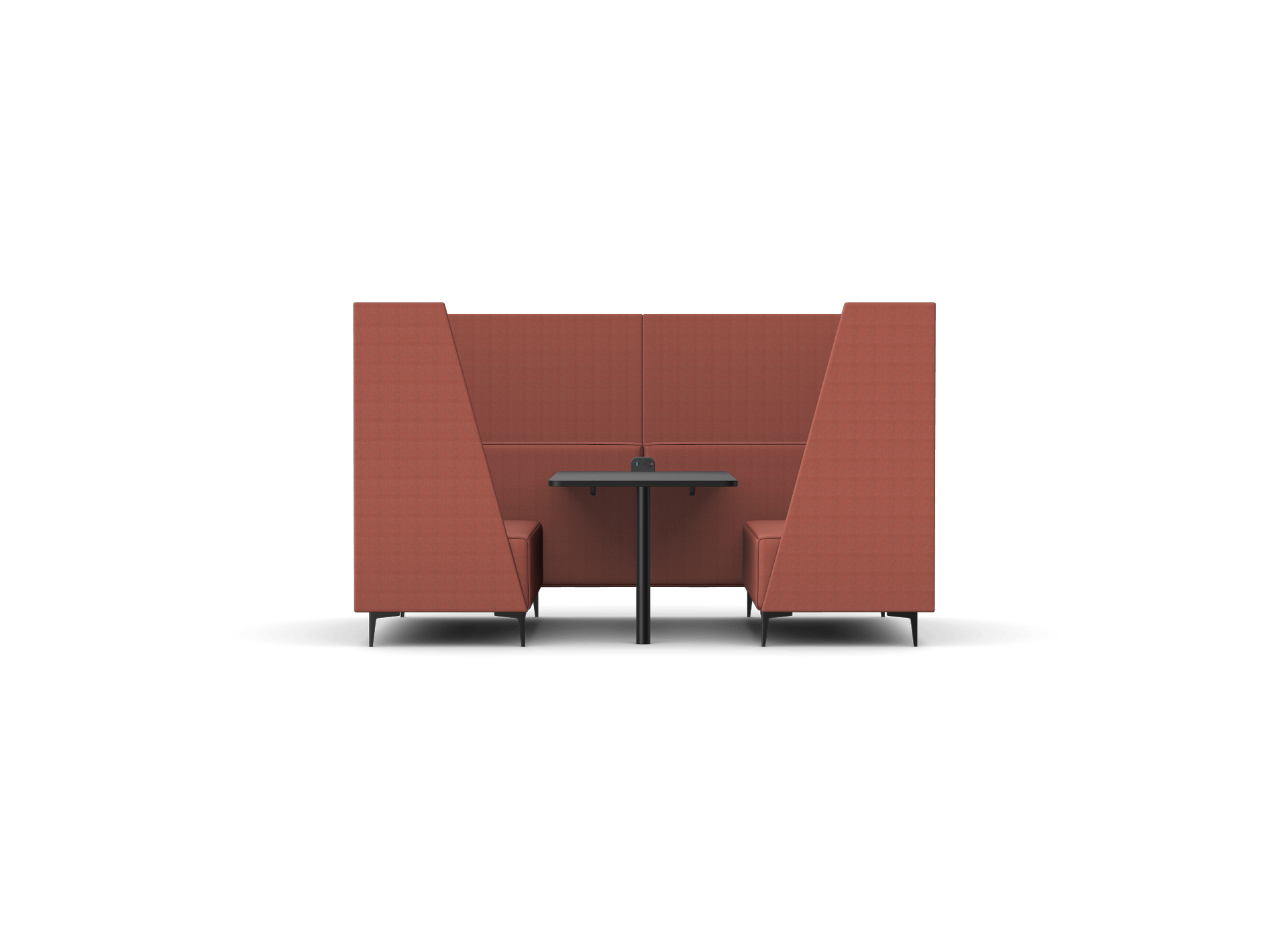 OB-SL-C11 Four Seat High Back Enclosed Booth With Table