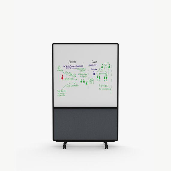 AW2012FD Adapt Wall with Drywipe Upper Panels and Fabric Lower Panels