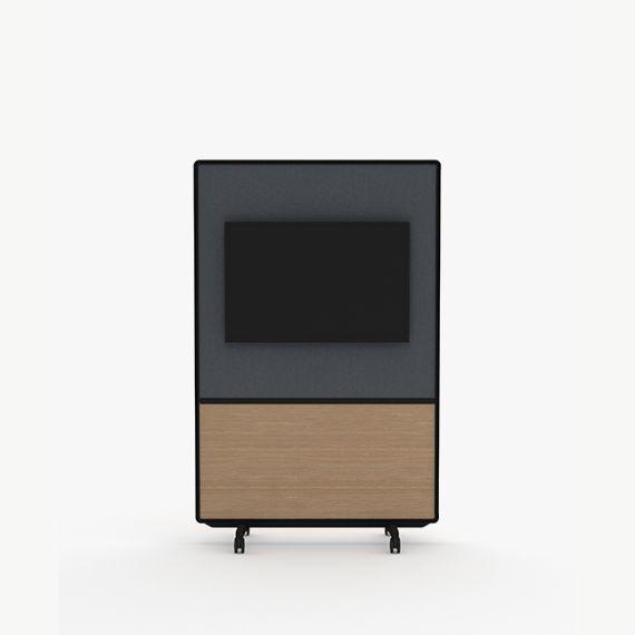 AW2012MFM Adapt Wall Media with  Fabric Upper Panels and MFC Lower Panels