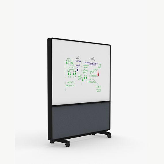 AW2016FFD Adapt Wall with Fabric and Drywipe Upper Panels and Fabric Lower Panels