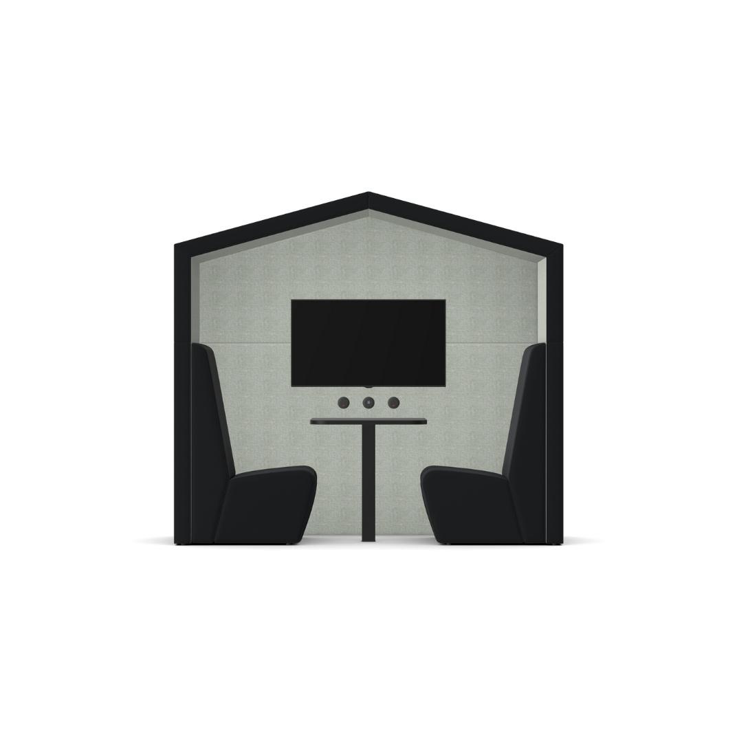AX-2-R-NL Anex 2 Person Meeting Booth natural with no lights 