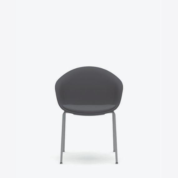 KIN302U3 Kin Tub Chair With 4 Leg Frame, Upholstered Shell