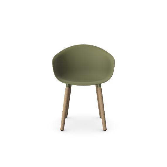 KIN303 Kin Tub Chair With Wooden Legs