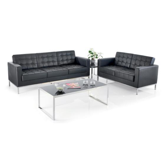 510-3 PSI Classico Three Seat Reception Sofa with chrome legs