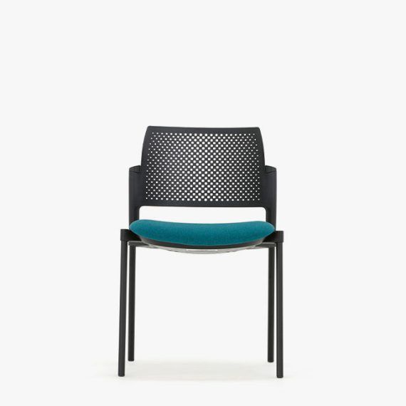 KS2 Kyos No Arms 4 Legs Plastic Back and Upholstered Seat*