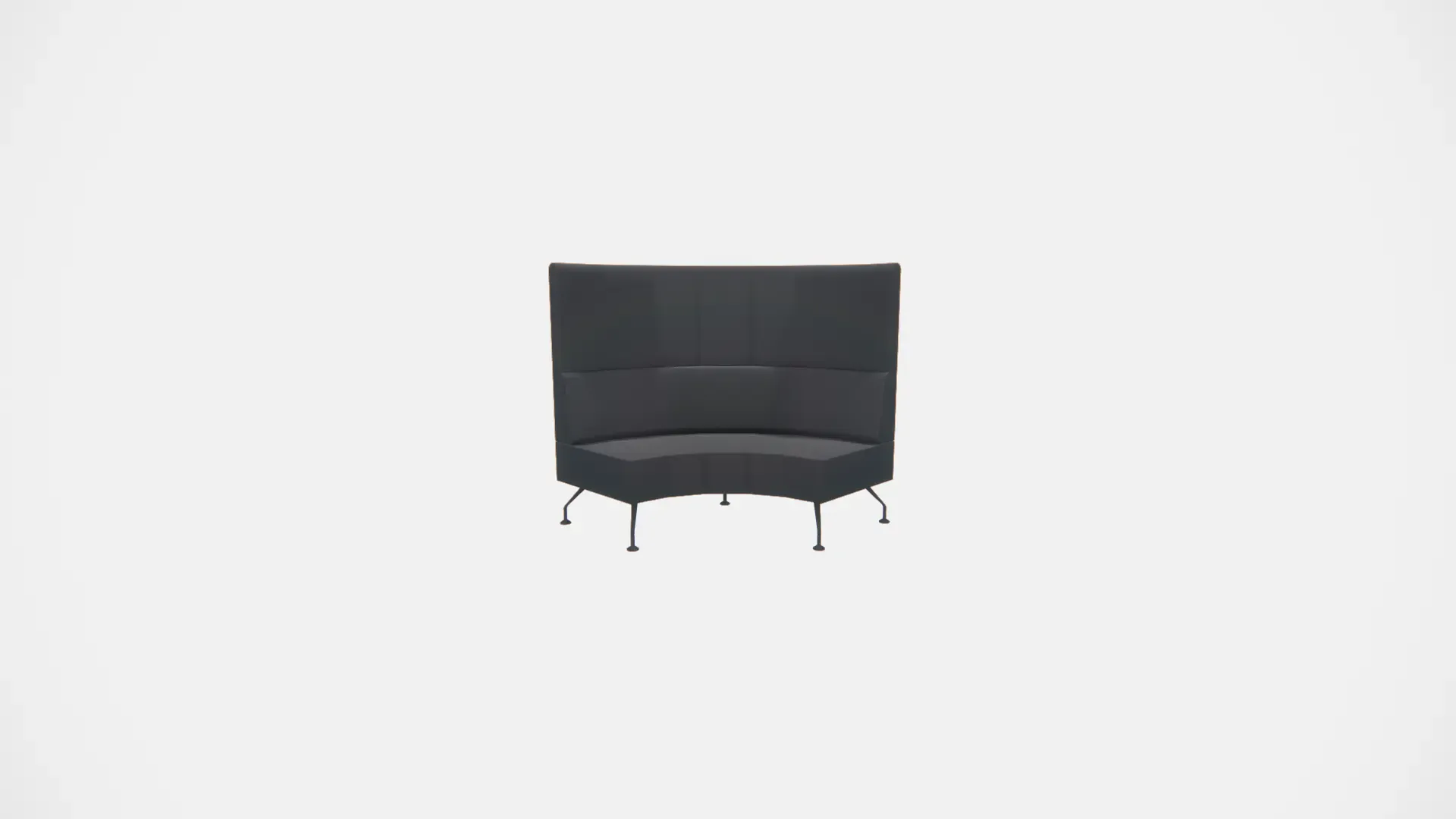 PR-27 HB - Perimeter High Back Curved Sofa Unit 90 Degree