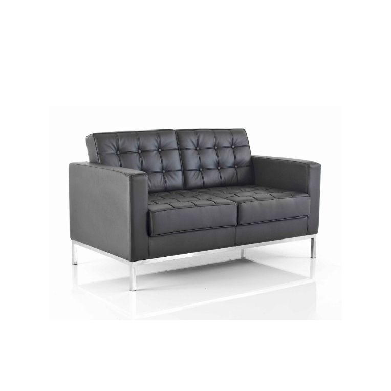 510-2 PSI Classico Two Seat Reception Sofa with chrome legs