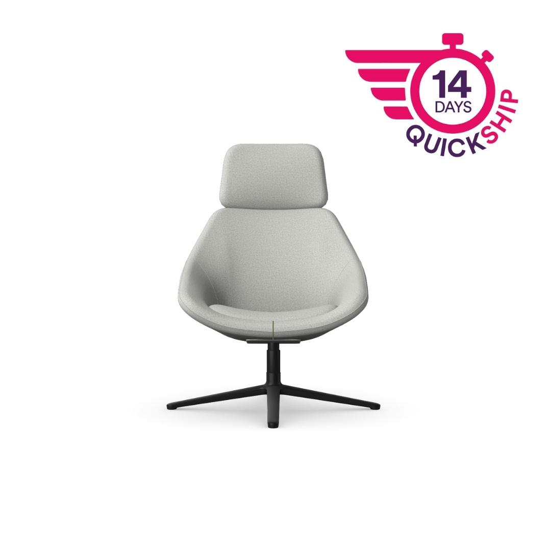 OPN154 - Open Lounge Chair, Aluminium Base With Headrest*