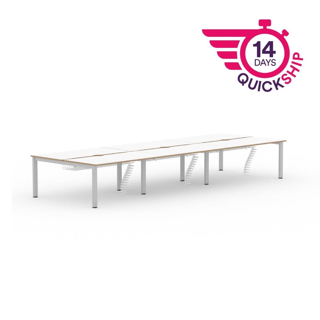 FBCD - Bank of 6 Freeway Back to Back Desks - Various Sizes Available*