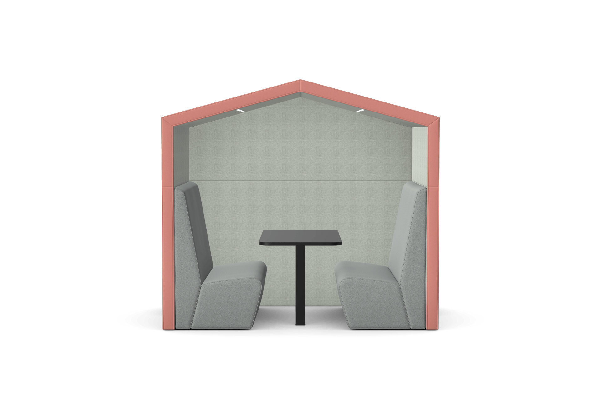 AX-4-R-LL Anex 4 Person Meeting Booth with Linear lights