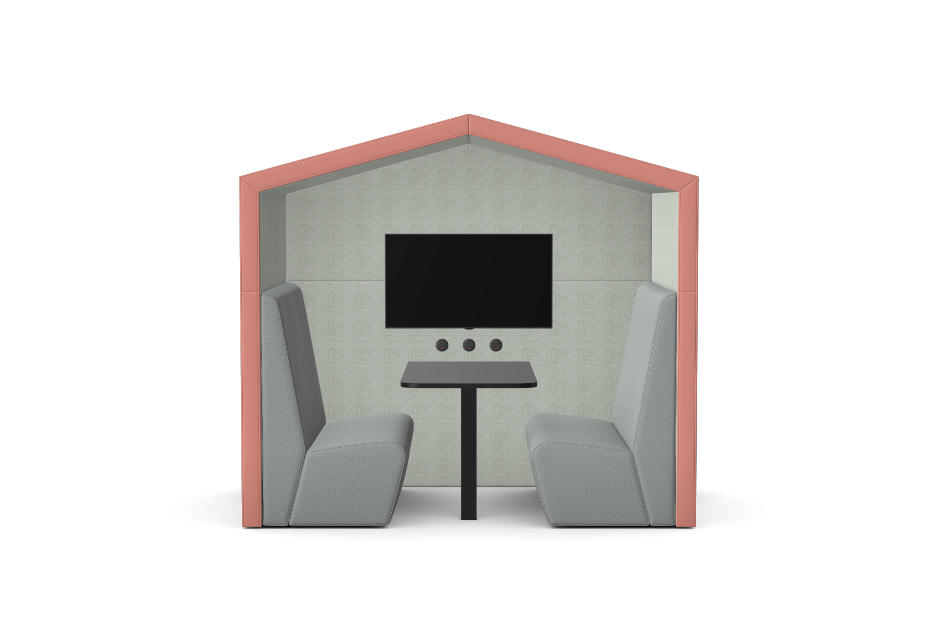 AX-4-R-NL Anex 4 Person Meeting Booth natural with no lights