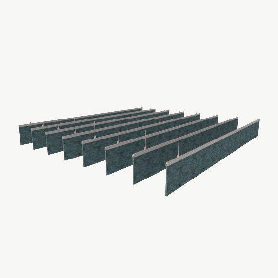 BRE12-240-20 Straight Bladed Baffle 200mm drop 12mm